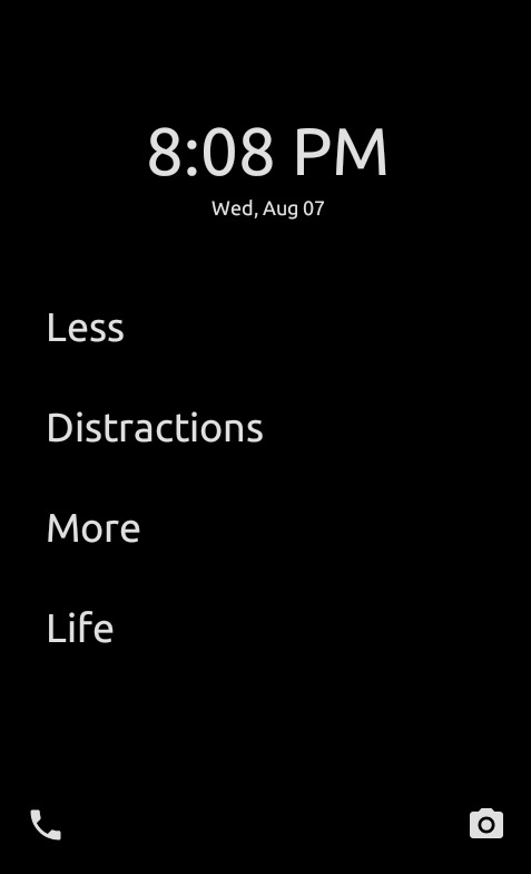 Home screen screenshot