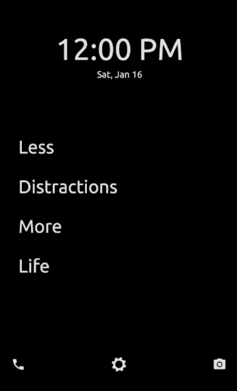 Home screen screenshot